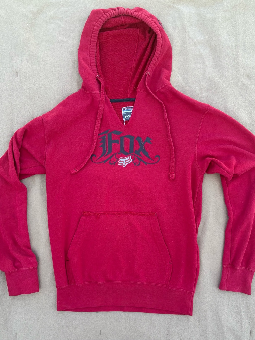Fox red Hoodie with Wing Graphic